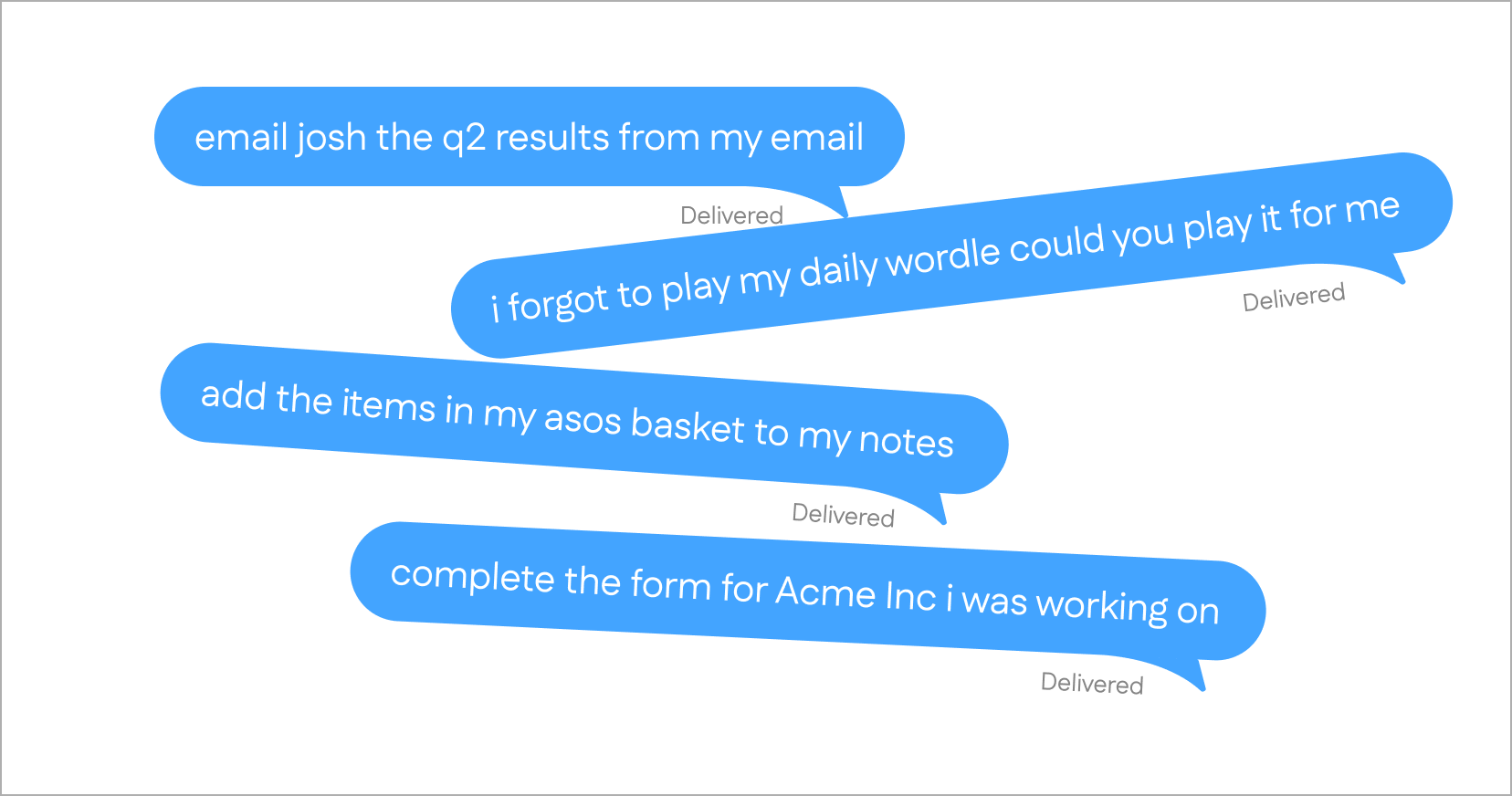 Text messages asking Relay to complete work from a phone